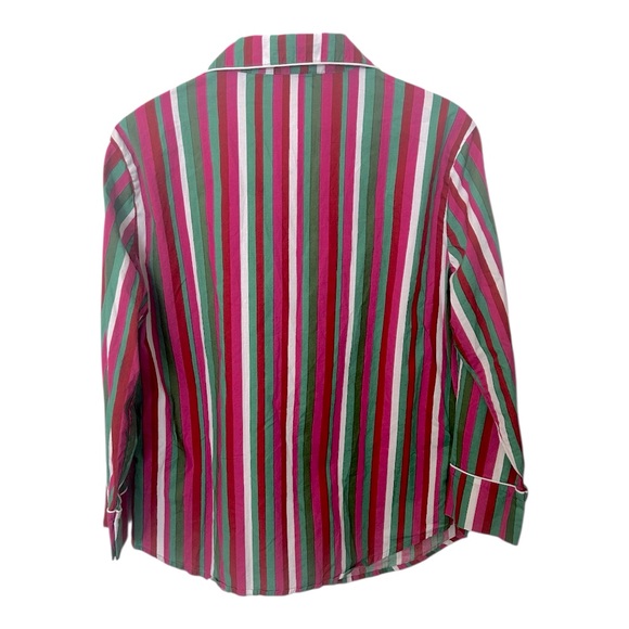 Anthropologie x Printfresh Candy Stripe Organic Cotton Pajama Top Size Small - Picture 3 of 7